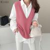 ZANZEA Women Turn Down Collar Long Sleeve Patchwork Casual Blouse