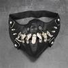 Rivet Spikes Leather Mask Cosplay Mask Motorcycle Biker Half Face Mask Anti Dust Sports Mask Masquerades Mask Women Men