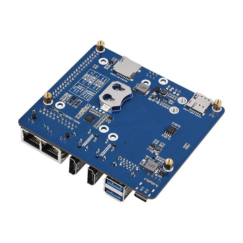 Raspberry Pi CM4 Expansion Board with Dual Gigabit Ethernet, 5G/4G, and USB3.0 for IoT Applications