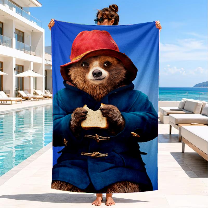 Paddington Adventures Beach Towel, Super Soft Microfiber, Perfect Gift for Her/Him, Birthday, for Pool, Beach, Travel, Decor Beach Party