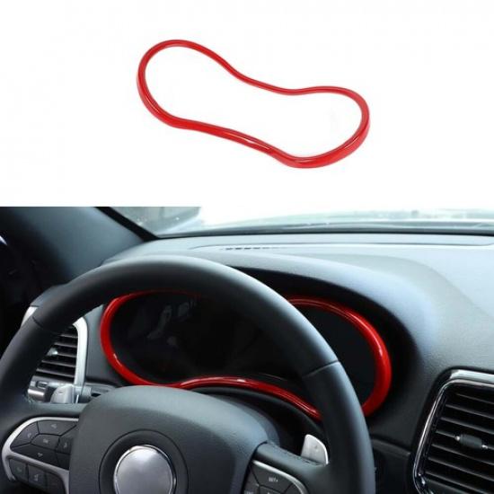 

Dashboard Decor Cover track pack gauge bezels For Jeep Grand Cherokee 2014- червоний