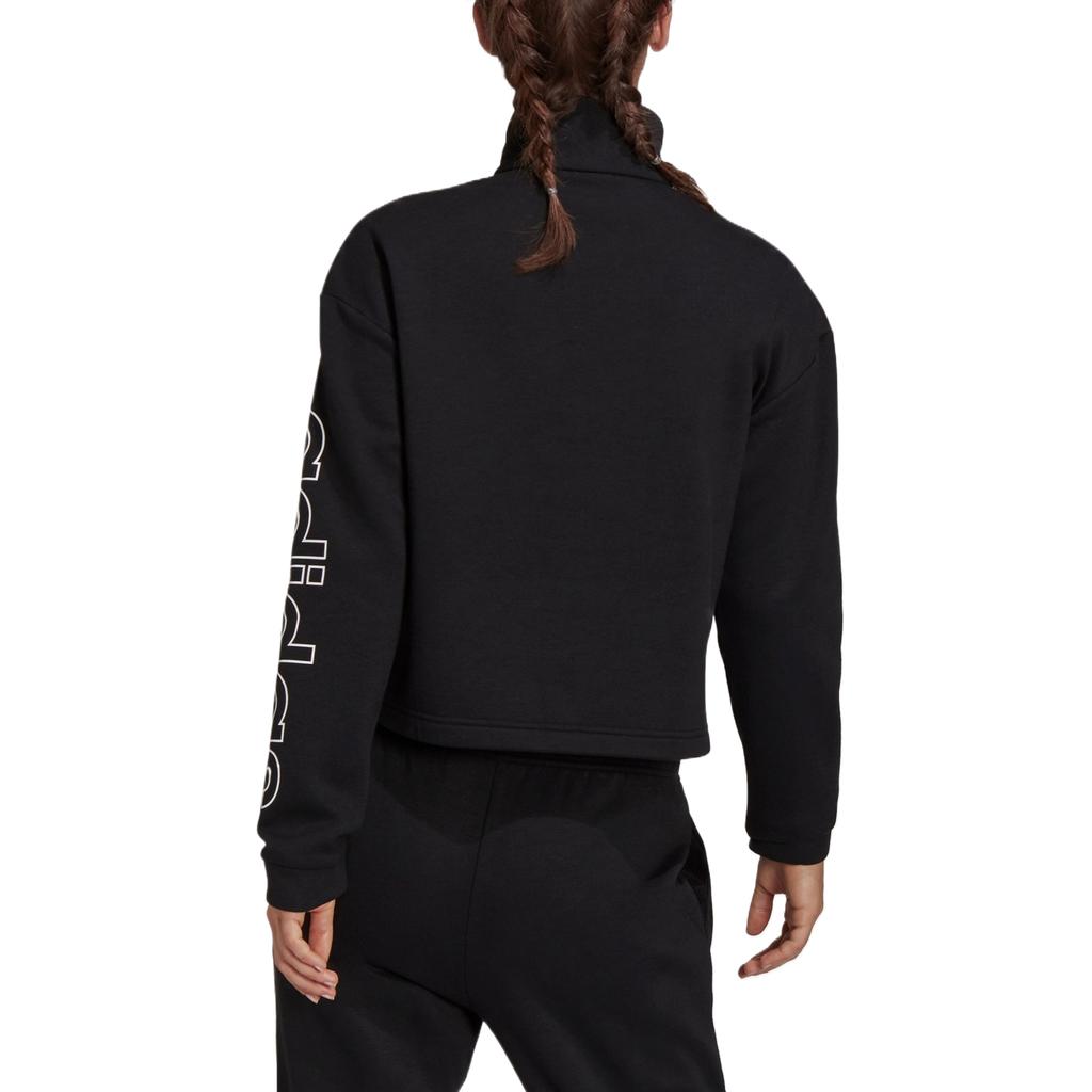 Adidas ESSENTIALS PRIMEGREEN COMFOR Fleece Lined Athleisure Loose Fit Half Zip Semi Open Collar Long Sleeved Sweatshirt H09267