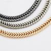 Snake Bone Chain Gold/Silver/Black Bag Strap Replacement Metal Shoulder Straps
