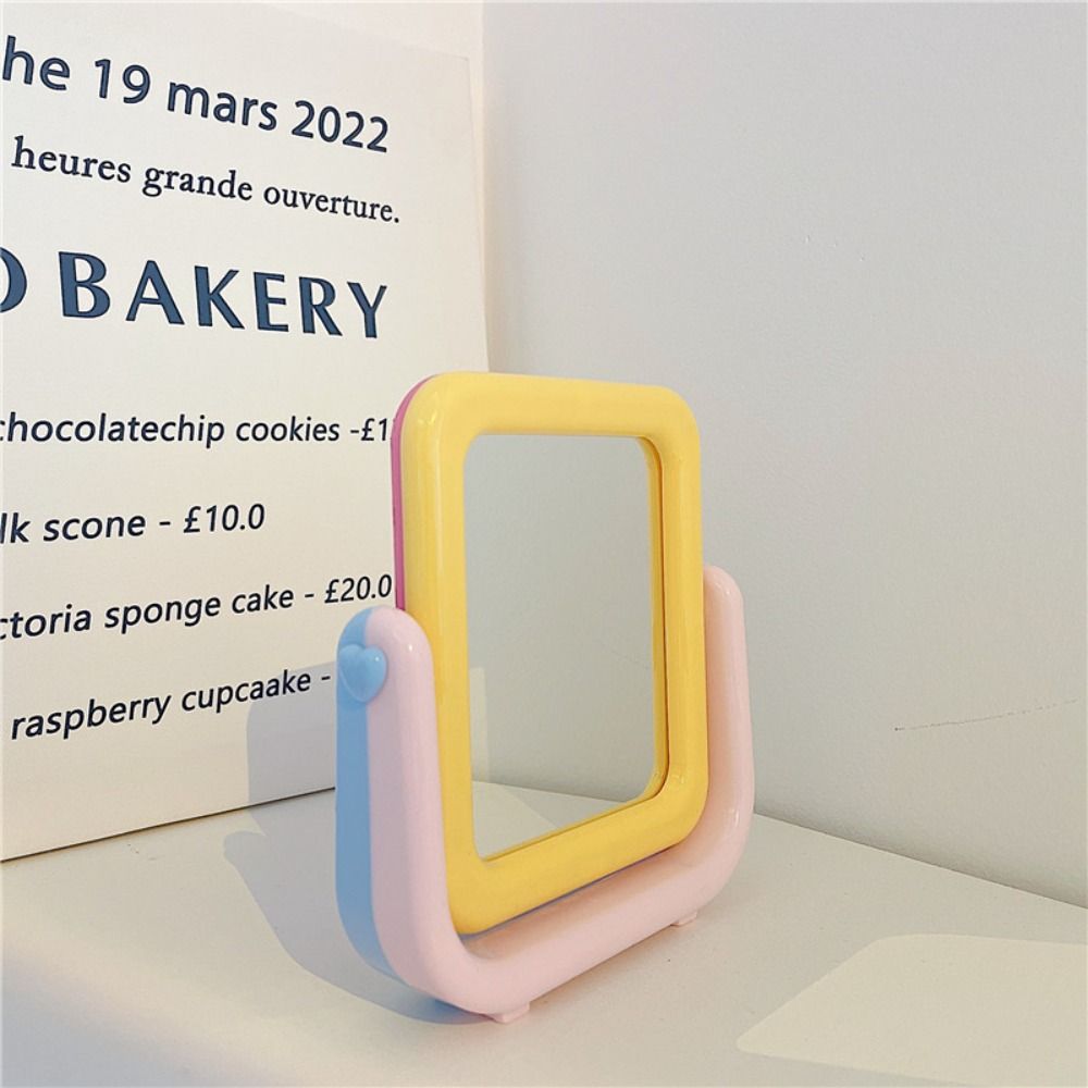 High Definition Candy Color Makeup Mirror Desktop Decorative Mirror  Home Bedroom Decoration