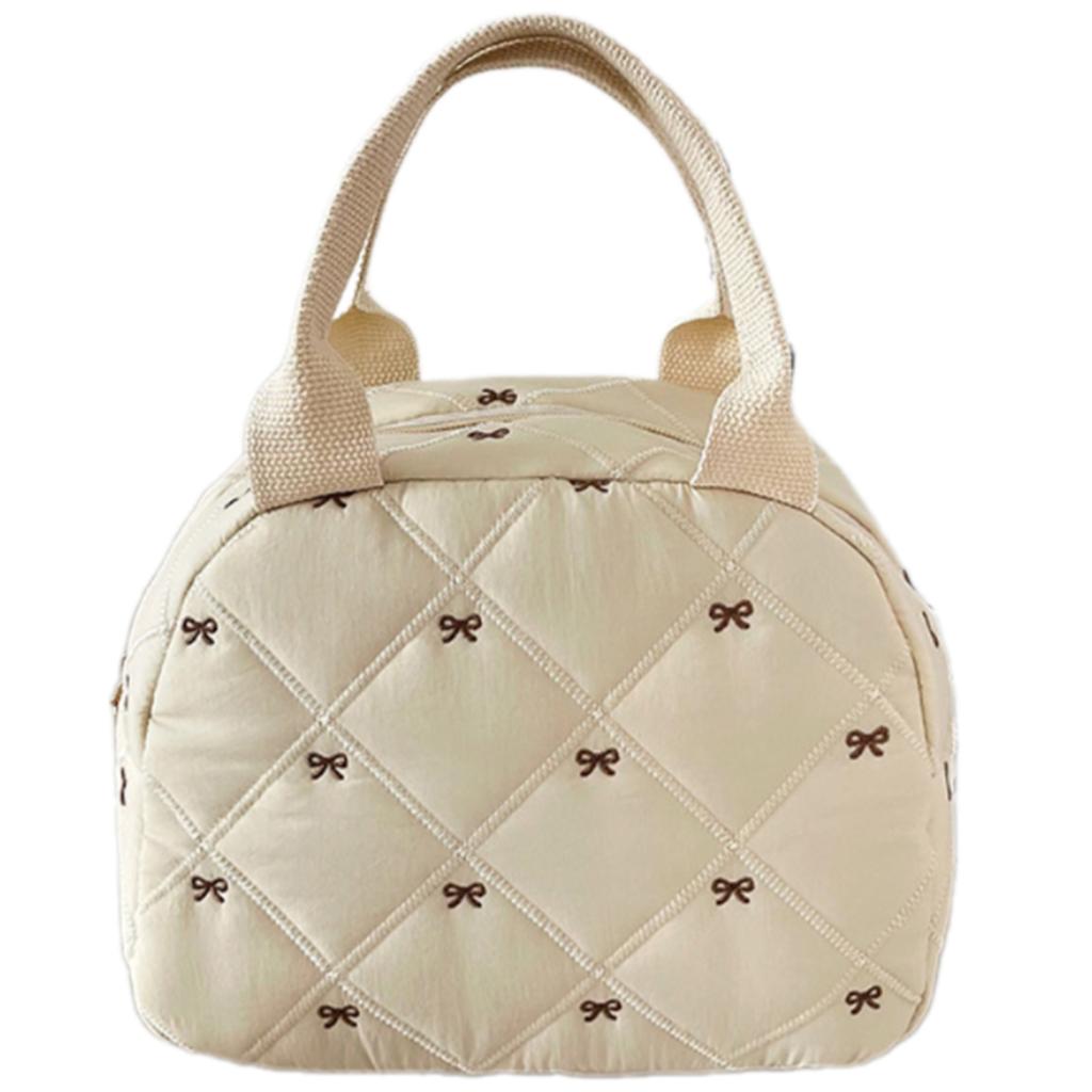 Lovely Bows Makeup Bag Large Capacity Cosmetic Bag Wash Bag Handheld Travel Toiletry Bag Makeup Storage Bag