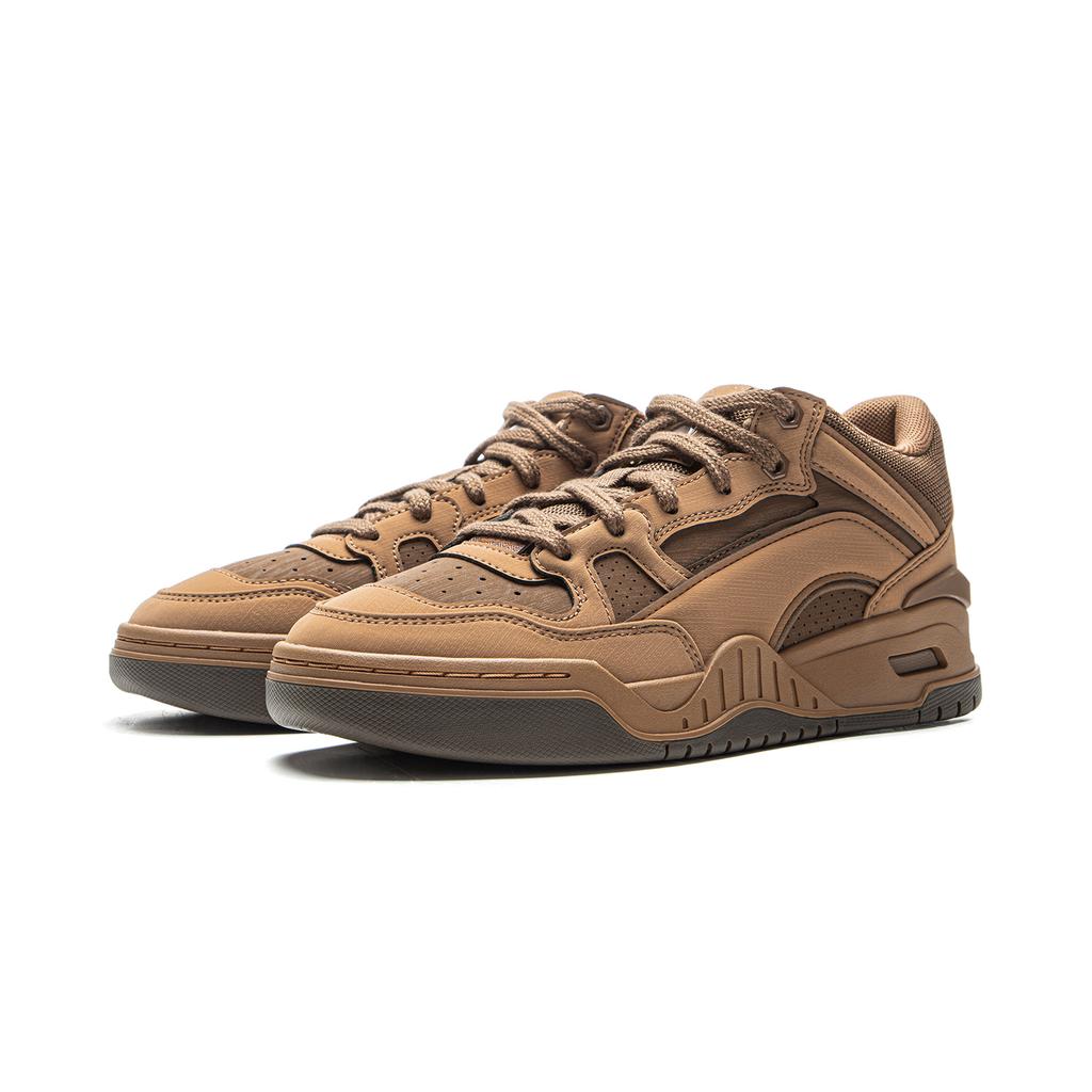 Li Ning Moon White 2MID Skateboard Shoes Women's Low top Flower Rat Brown AGCV332-4