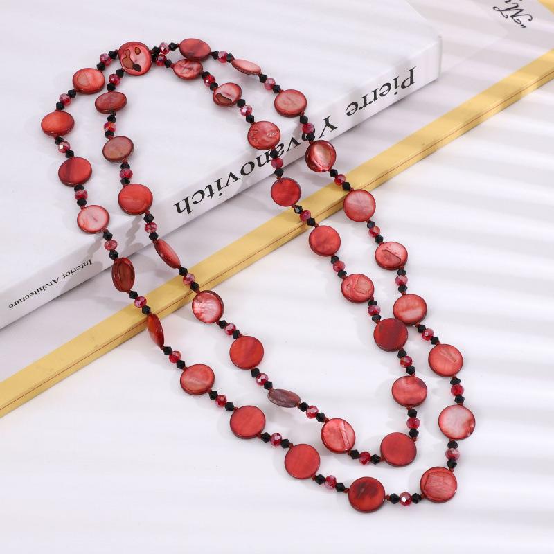 

Niche Spring And Summer Neck Chain Trend Hip-Hop Natural Shell Crystal Beaded Necklace Men And Women