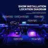 LED Symphony Ambient Lights RGBIC Car Interior Decor Light Strip App Control Music Sync Light Strip Decorations Atmosphere Lamp