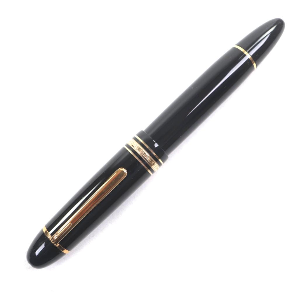 Excellent MONTBLANC fountain pen Meisterstück 149 white star Black gold 14K mens Used