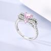 New copper Bow Pav MultiRing Cross Wide Rings Pink Bow Heart Zircon 69 Size Turkish Rings for Women Jewellery Gift