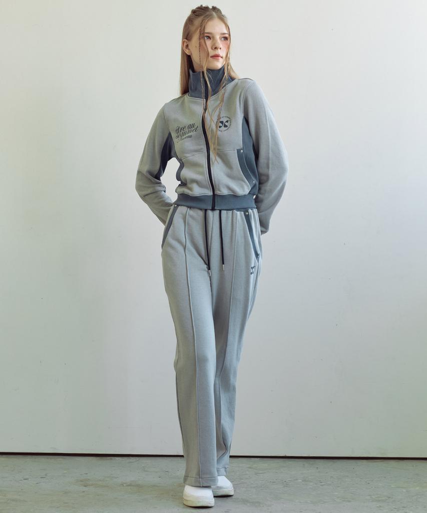 ETRE AU SOMMET Pigment Color Block Track Pants (Grey)