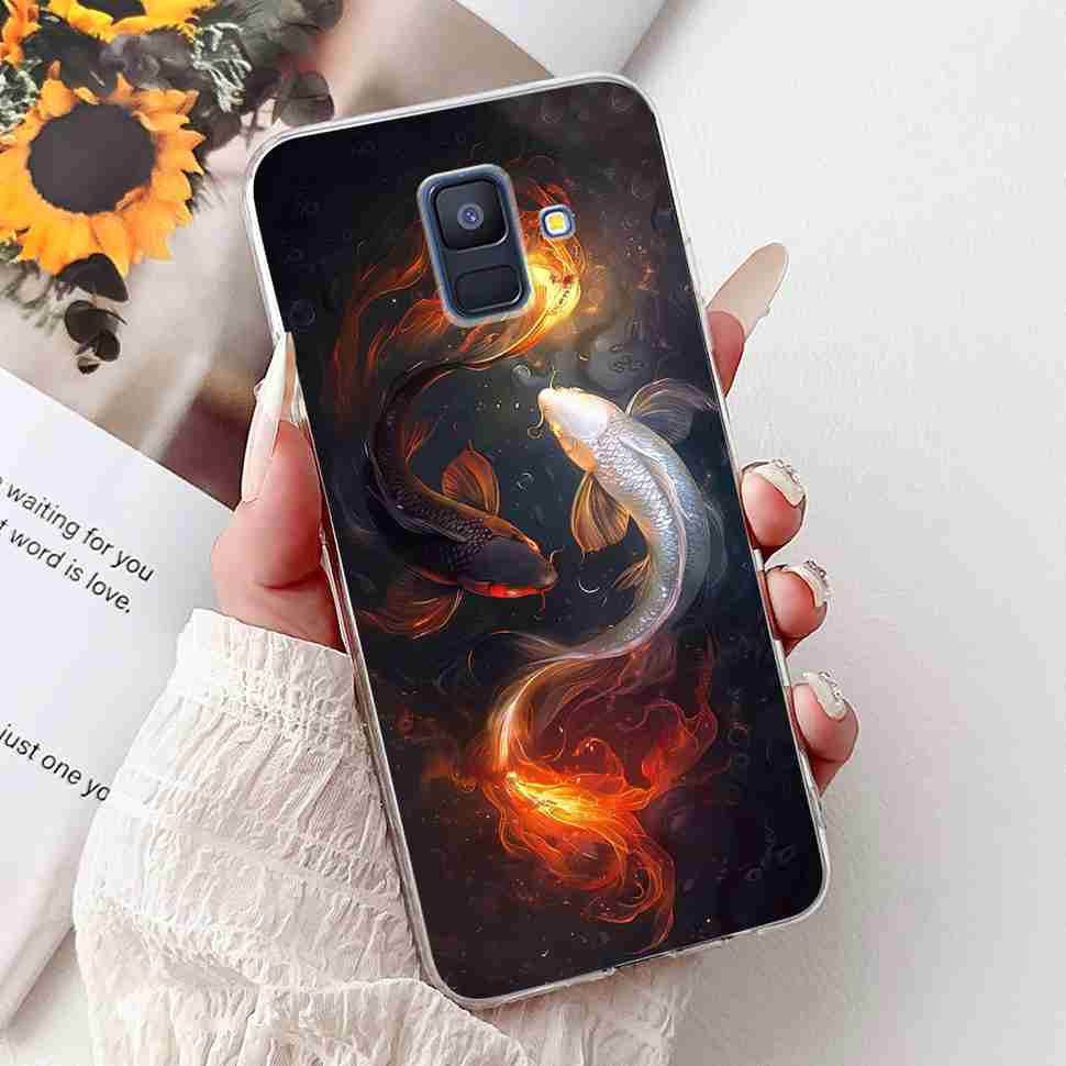 For Samsung Galaxy A6 2018 5.6" Case SM-A600F Soft Silicone TPU Cover For Samsung a6 A6 2018 SM-A600FN New Butterfly Phone Cases