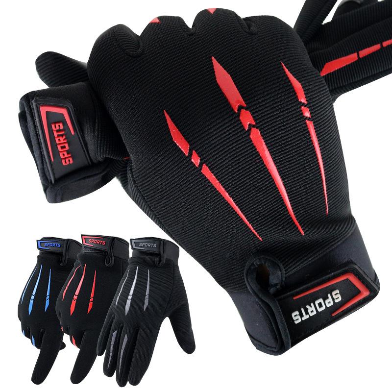 

Cycling gloves men s autumn and winter touch screen non-slip, warm and wear-resistant Thin червоний