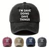 Funny Baseball Cap Men's Retro Washed Visor Hat for Outdoor Fashion