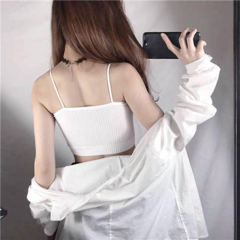 Girls Sling Bras Solid Cute Underwear Inner Tops Street Wear Sexy Women Lingerie Wireless Bandeau Bras Casual Vest