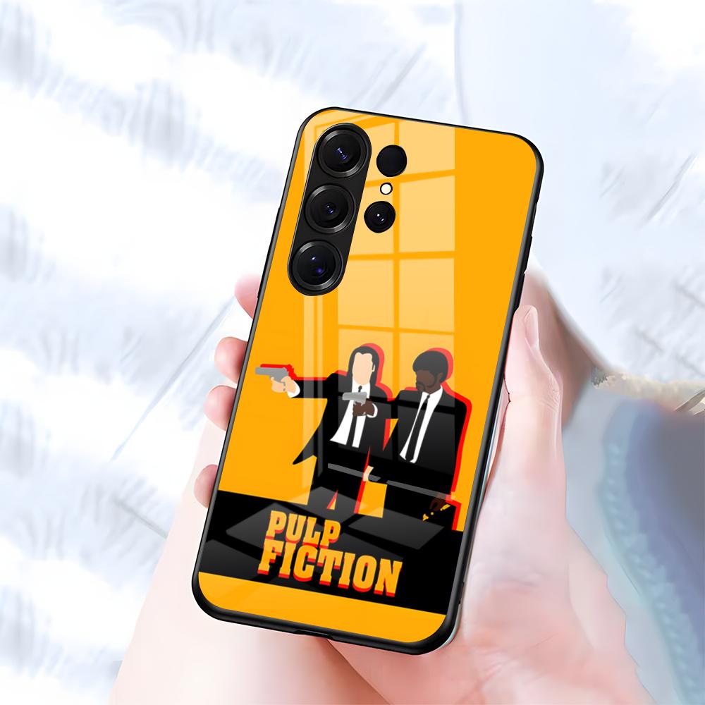 

Чехол для телефона P-Pulp-F- FictionS для Samsung S26 S25 S24 FE S23 S22 S21 Plus S20 Ultra Note20Ultra Черная стеклянная крышка Galaxy S20 FE