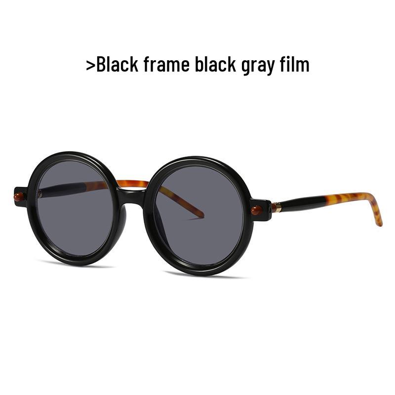 

Солнцезащитные очки в литературном корейском стиле, круглая оправа 86602 с простыми линзами - Модные очки унисекс