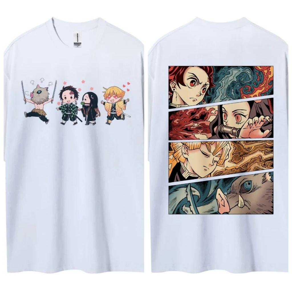 Demon Slayer Japanese Hot-blooded Anime Classic Characters Sports Casual Short-sleeved Comfortable Half-sleeved Popular Top