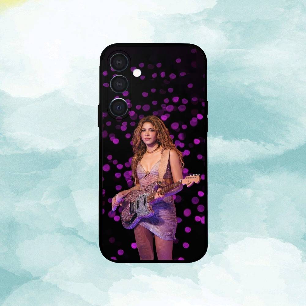 F-Berühmte S-Shakira Sängerin Handyhülle Für Samsung A73,72,71,A52,51,40,41,A22,A32,31,A13, Weiche Schwarze Hülle