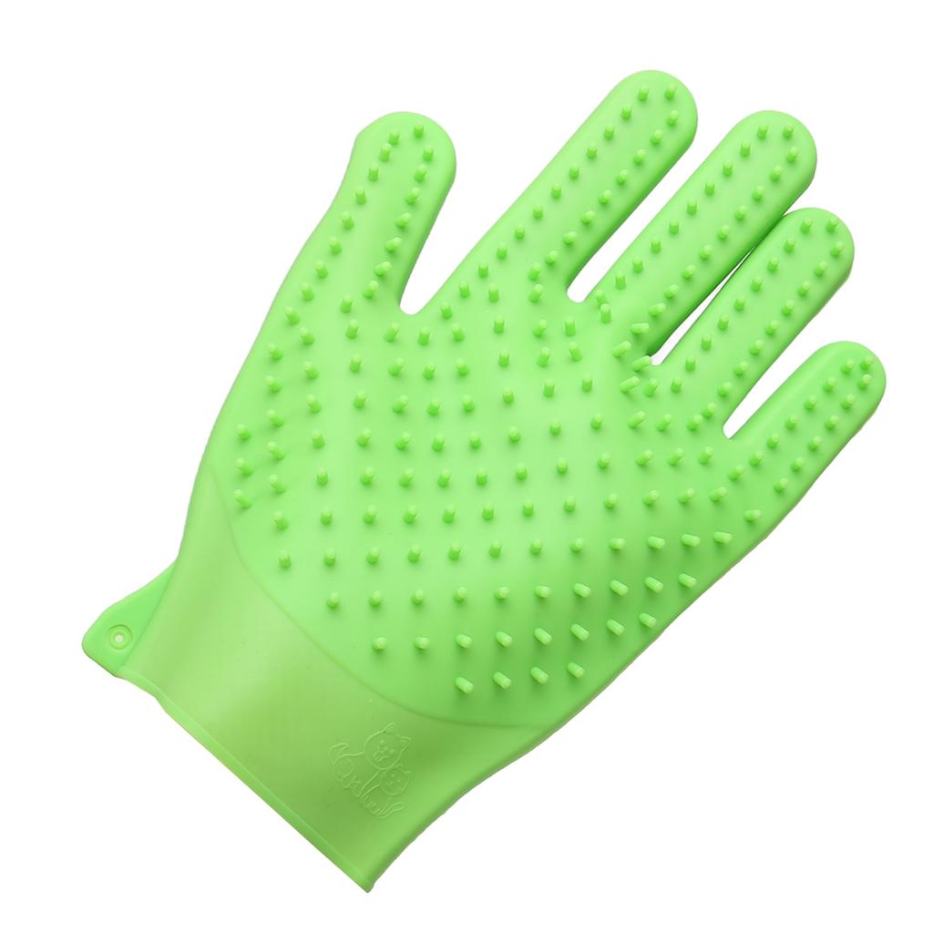 Pet Grooming Glove Silicone Double Sided Fast Frothing   Cat Hair Removal Glove for   and Short Hair