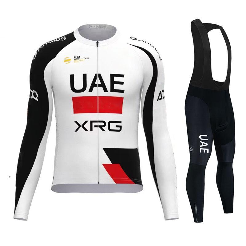 Uae Team Autumn Long Sleeve New Racing MTB Spring Long Cycling Jersey Set Bike Cycling Bicycle Clothing Uniform Ropa Ciclismo