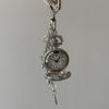Fashion Hollow Heart Pocket Watch Chain Keychain Design Steampunk Clock Vintage Necklace Pendant Jewelry Watch Couple Gift