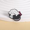 Fette Katzen Emaille-Pins Niedliche Cartoon Kätzchen Broschen Reversabzeichen Abendkleid Hawaii Kranz Schmuck Geschenk für Freunde