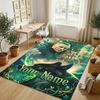 Personalized Crystal Velvet Carpet,Kontra K Custom Printed Name, Plush Area Rug For Home Indoor Decor