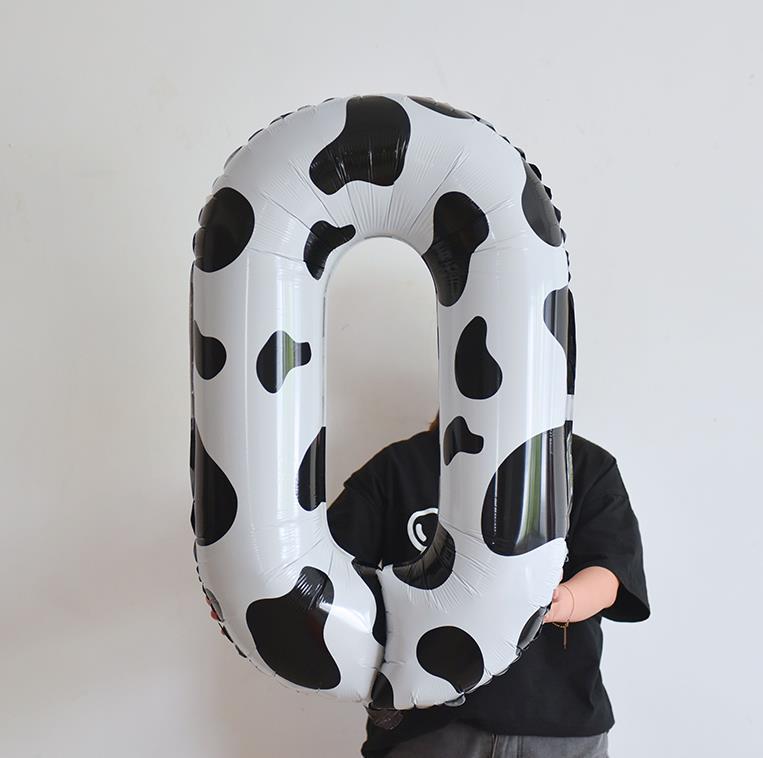 Cartoon Animal Number Balloons for Baby's 1st Birthday or 100 Days Celebration Photo Table