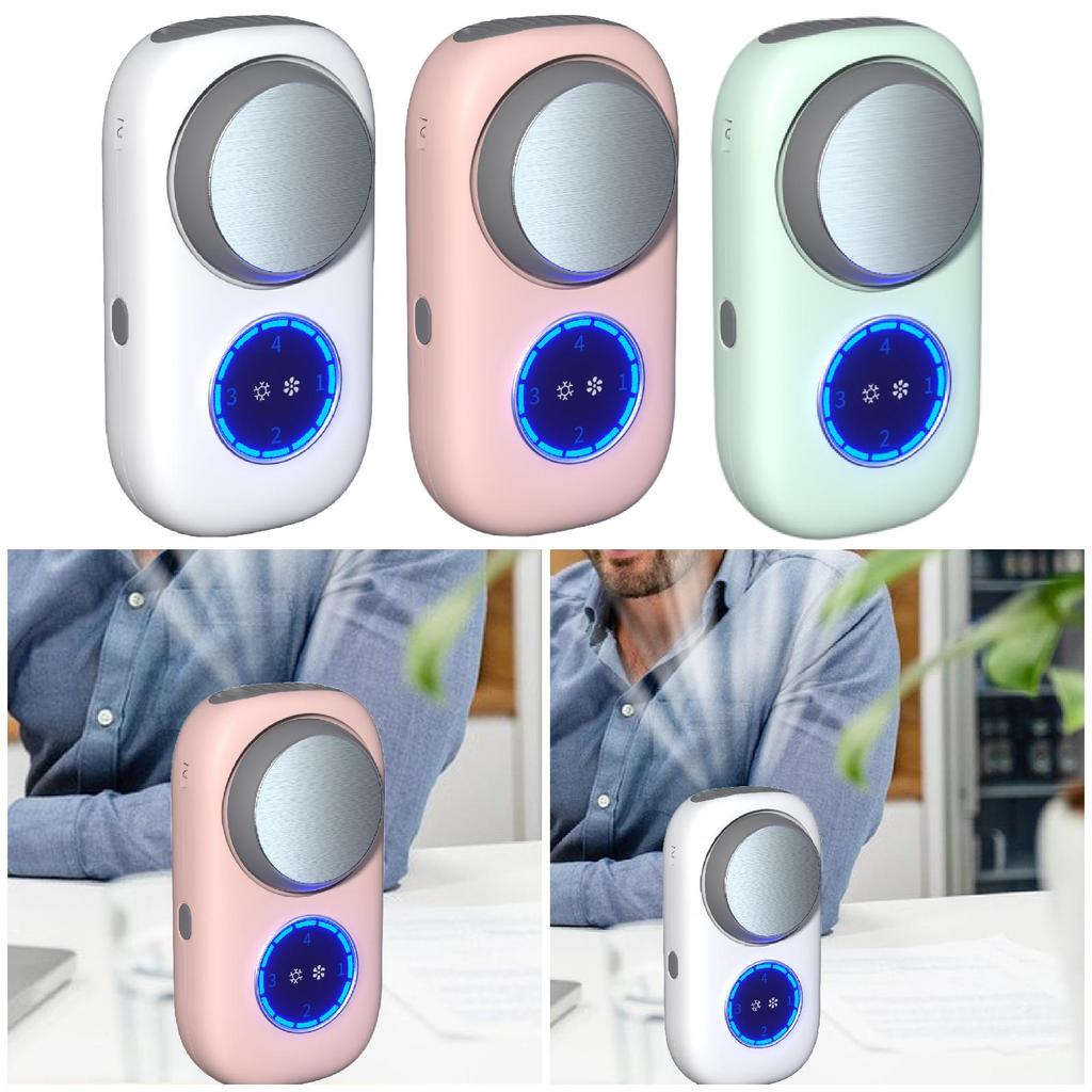 Tragbarer Mini-Handventilator Geräuscharm Nacken-Hängeventilator Mehrzweck-Persönlicher Ventilator für Drinnen Draußen Reisen Zuhause Büro Camping