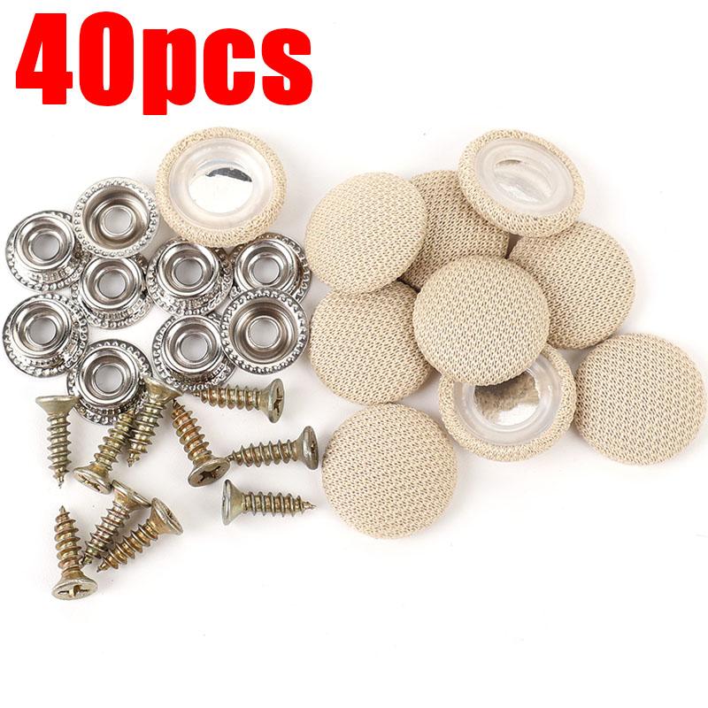 60/30Pcs Car Roof Fasteners Roof Cloth Fall Off Repair Buckle Roof Cloth Drooping Fixed Buckle Car Interior Ceiling Flannel Tool