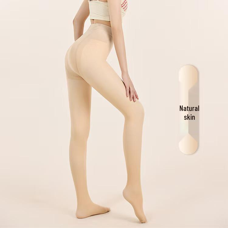 

Бархатные Уютные Леггинсы Телесного Цвета - Т-образная Ластовица, Двухслойные, Съемная Пуговица, Идеальны для Осени и Зимы 130g 15-25℃