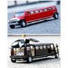 1/32 zliatinový Hummer H2 predĺžená limuzína kovový odliatok model auta zvuk a svetlo naťahovacie detské hračkárske vozidlá darček