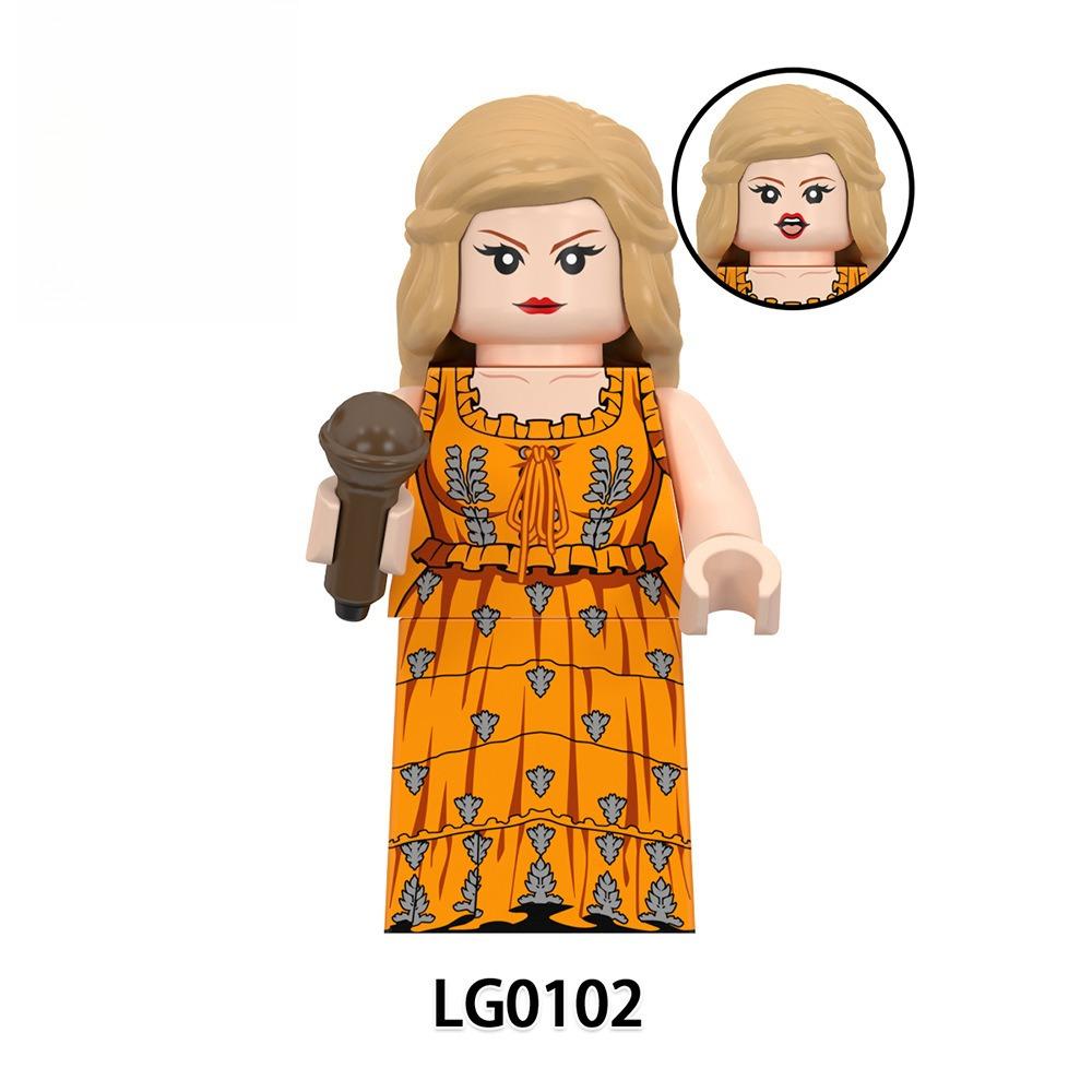 Star series dolls and female singers assemble building blocks Figures Assemble Toys Creeper for Kids Educational Toys