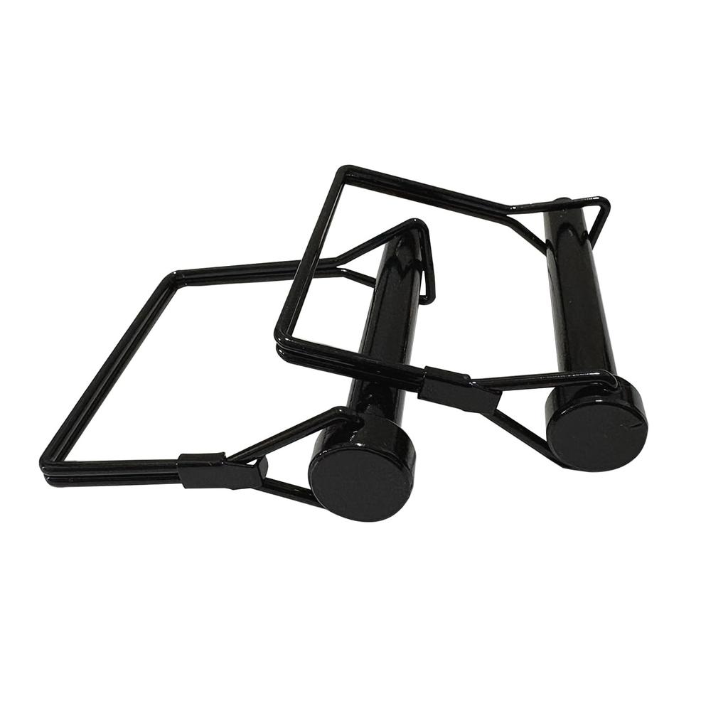 2 Pack 3/8 X 2-3/4 Trailer Hitch Pin Heavy-Duty Black Zinc Steel Hitch Lock Pin With Secure Clip Coupler Locking Pin For Towing Truck Tractor PTO