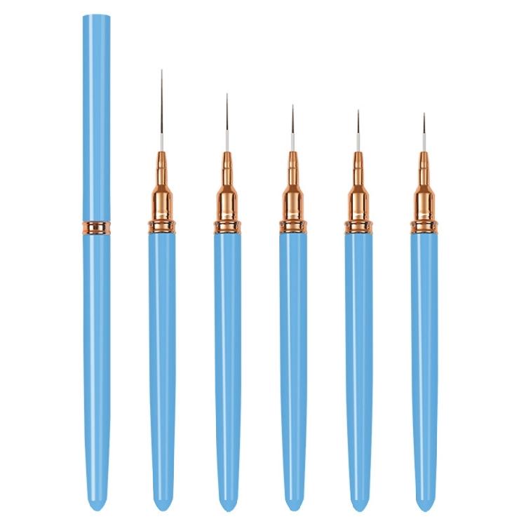 5Pcs Nail Art Brushes,Super Fine Thin Liner Nail Brush Set for Nail Gel Polish Painting Designs Gifts for Women Girls