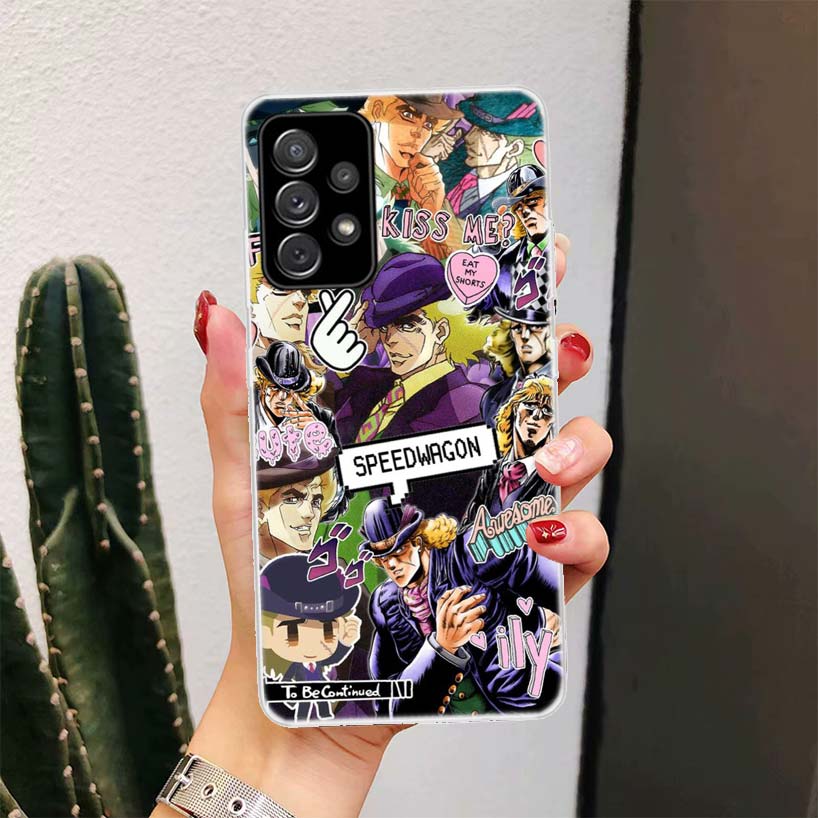 Anime JOJO Abenteuer Handyhülle für Samsung Galaxy A52 A51 A50S A12 A22 A32 A72 A10S A30S A31 A71 Note 20 Ultra 10 Plus S10 Gala