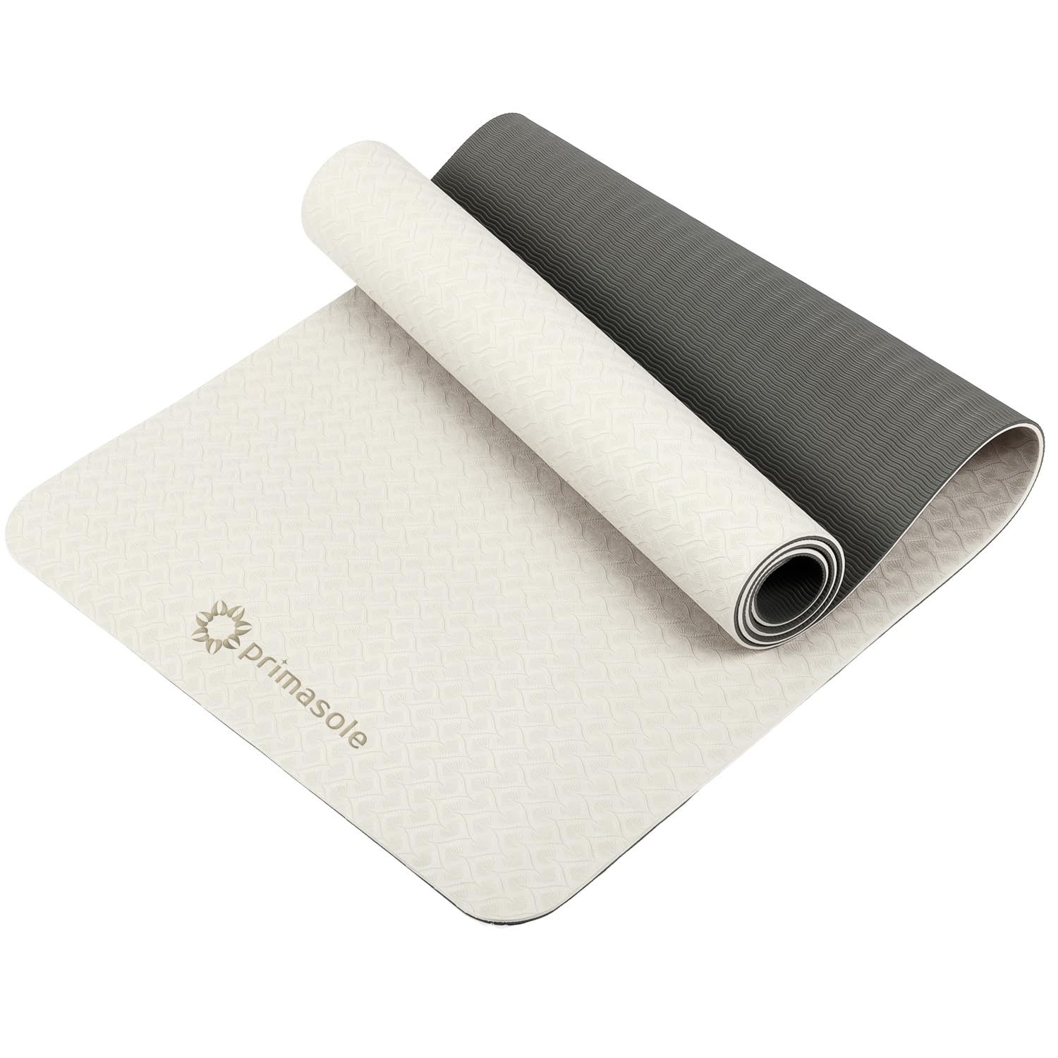 

Prima Sole Yoga 6 мм Экрю с чехлом Коврик для упражнений для фитнеса и пилатеса, TPE, Бежевый, Ремешок,