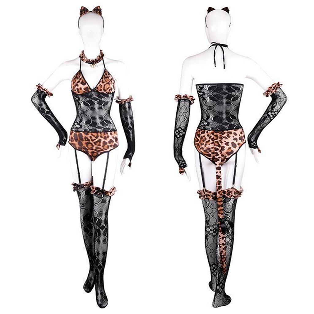 Women'S Sexy Bra Set Erotic Underwear Set Porno Lingerie Lace Sexy Leopard Garter Set Lingerie Sexy Hot Erotic Sleepwear