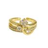 Medieval Retro Full Diamond Zir*****Pen Ring Women'S Daily Wear Gentle Wind Niche Design Ring