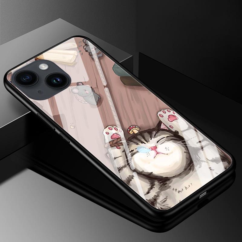 Tempered Glass Case for iPhone 13 14 Pro Max Cover Hard Case for iphone 14pro 11 13 12 11 Pro Max 14 Plus Phone Case TPU Bumper