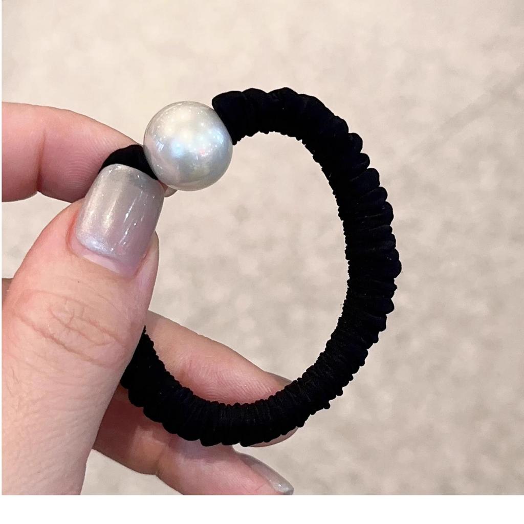 Luxurious French Pearl Hair Tie for Women - Versatile, Retro, and High Elasticity Hair Band