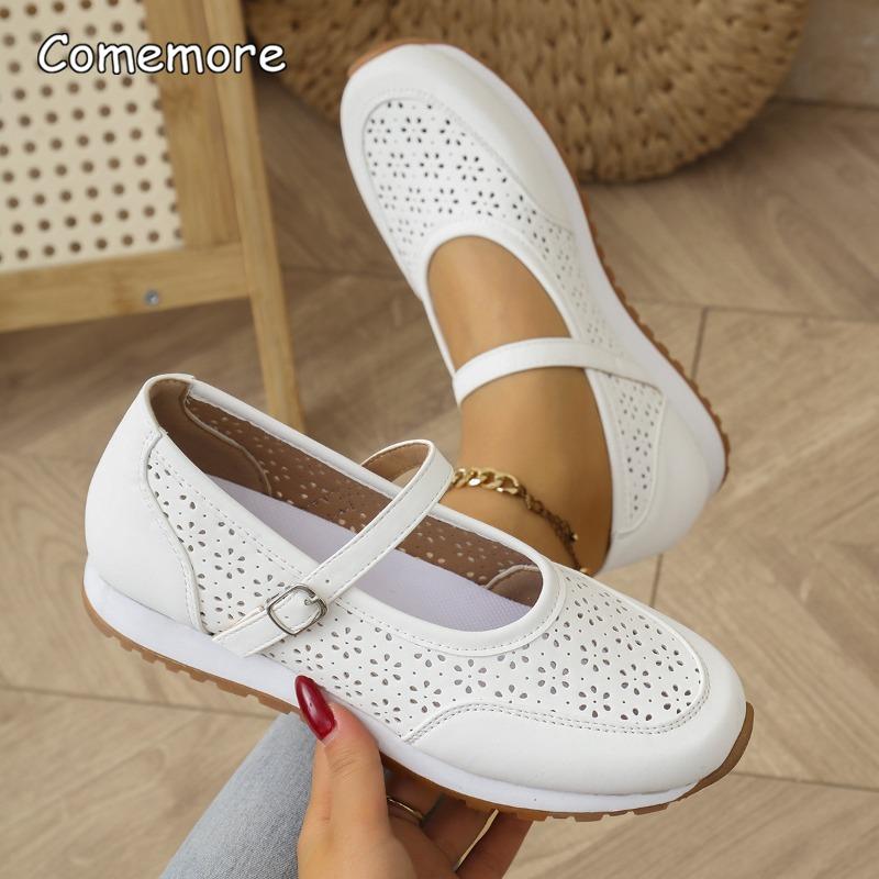 Fashion Comfortable Thick Bottom Casual Slip-On Round Head Mesh Shoes Fashion Spring Summer New Style Women's Leisure Shoes Size 36 43