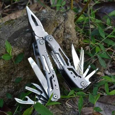14 In 1 Multifunctional Outdoor Folding Pliers Convenient Wilderness Survival Tool Suitable for Outdoor Survival Camping Hunting