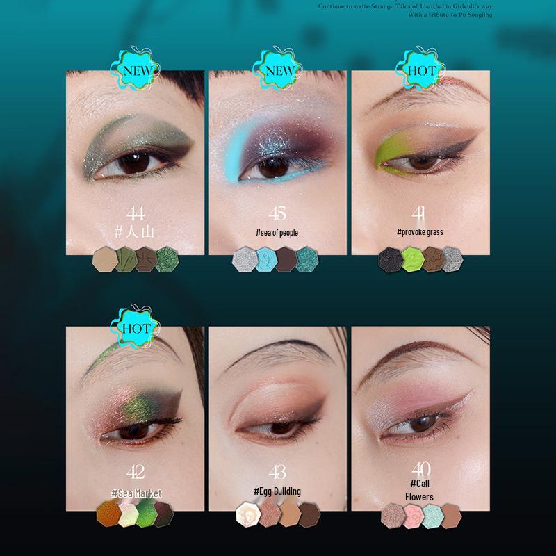 Girlcult Gouqi Eyeshadow Palette - Four-Color Matte, Chameleon, and Pearlescent Shades, Inspired by the Materia Medica.