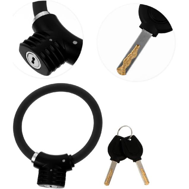 Happyyami 2 шт. велосипедный кольцевой замок велосипедный замок антиблокировочная цепь — фото 9