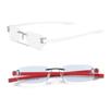 RSINC Combo Rimless Frame Eyeglasses for Unisex Silver Red - Silver White Tag A1