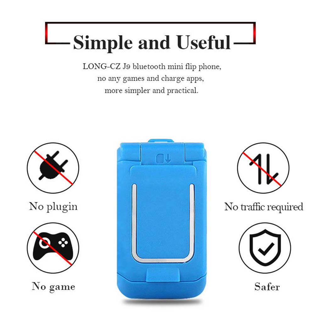 

Мини-раскладной мобильный телефон с экраном 0,66 дюйма, Bluetooth-дозвонщик, самый маленький мобильный телефон синий