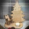 Christmas Remembrance Candle Ornament Wooden Candle Holder to Remember Loved Ones Christmas Table