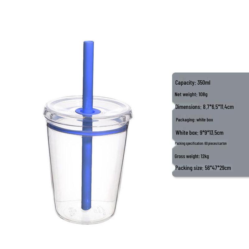 2025 Candy Color Drop-Proof Tritan Straw Cup, 350ml 12oz/350ml